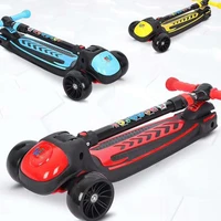 childrens scooter 2 14 years old childrens foldable three wheeled m high scooter sled music flashing wheel stroller