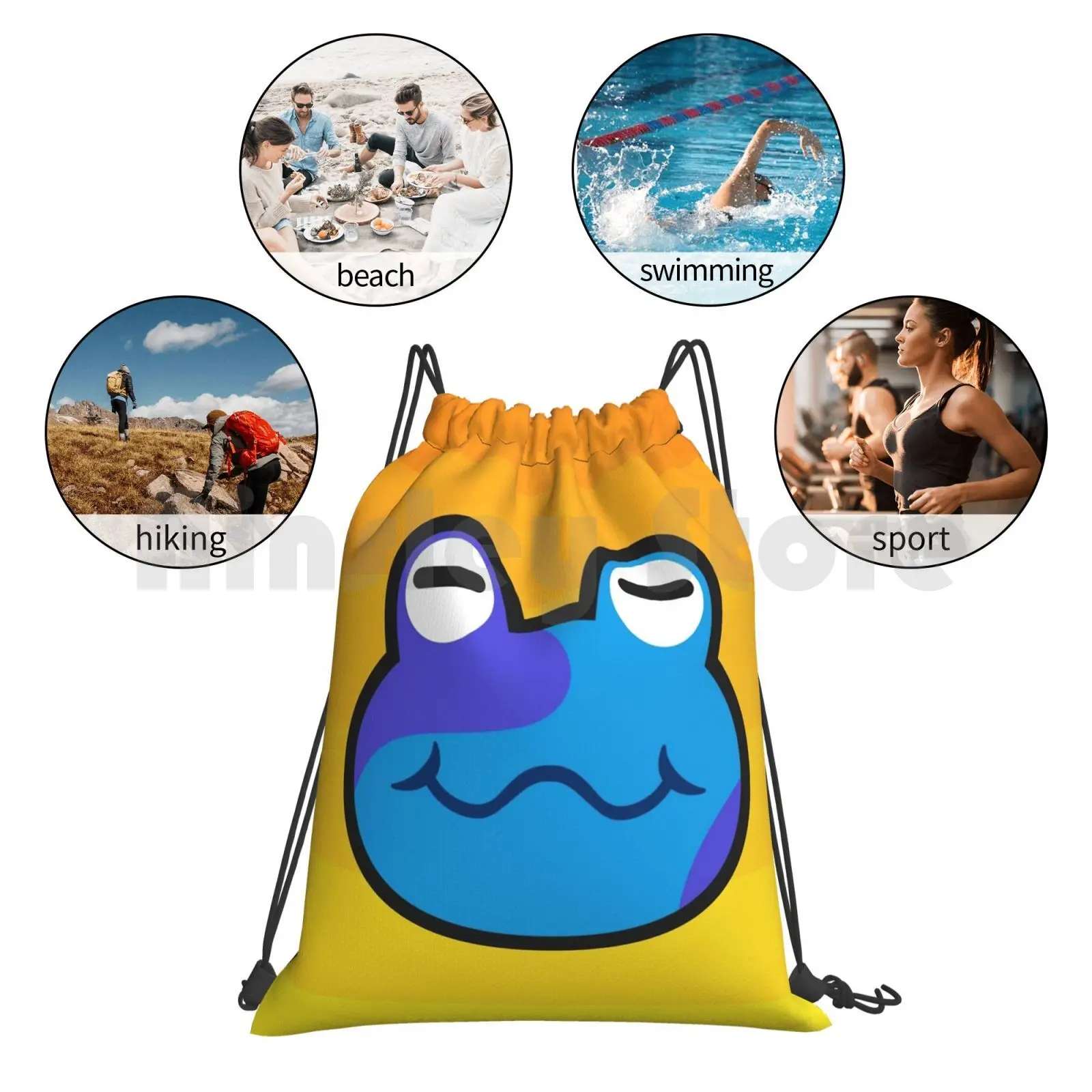 

Jeremiah Animal Backpack Drawstring Bag Riding Climbing Gym Bag Jeremiah Frog Animal New Leaf Acnl Happy Home Designer