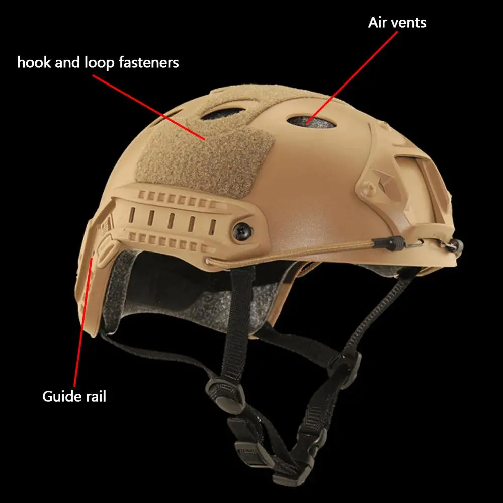 Lightweight FAST PJ Tactical Helmet Airsoft MH Cover Outdoor Painball CS SWAT Riding Protect Equipment | Спорт и развлечения