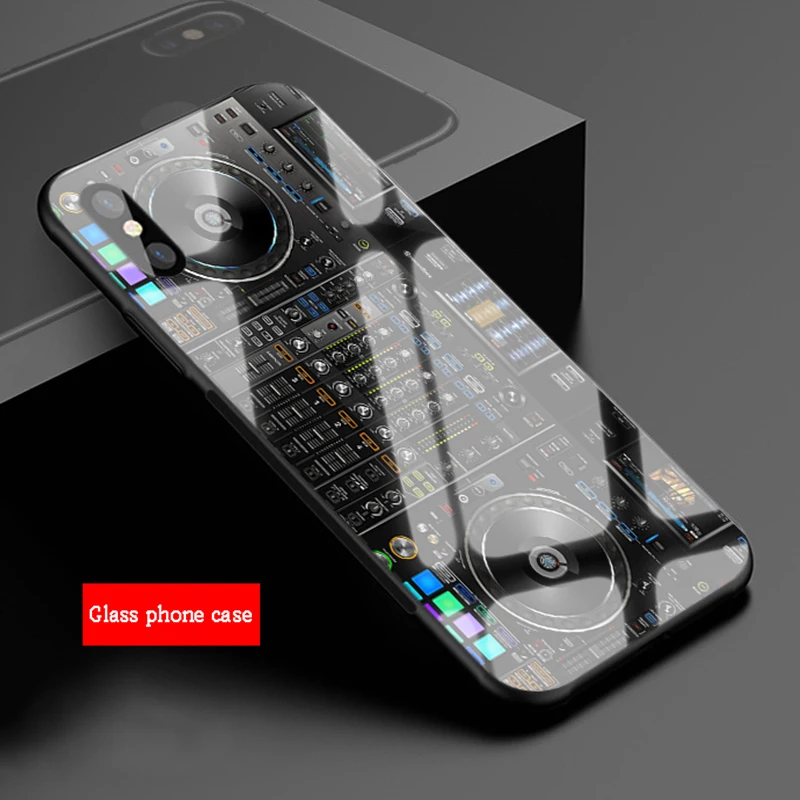Ddj dj музыка закаленное стекло телефон чехол для iPhone 6 6plus 7 7 plus 8 8plus 5 5S SE X XS XR XS Max - Цвет: B19070106-08.jpg