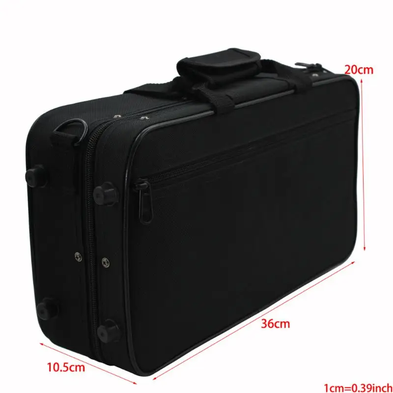 

Black Foam Padded Thicken Oxford Cloth Sotrage Bag Clarinet Box Case with Handle Strap Clarinet Protection Accessories