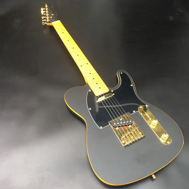

Good Quality TL Electric Guitar Mahogany Body Maple Fingerboard Gold Hardware Black Matte Finish