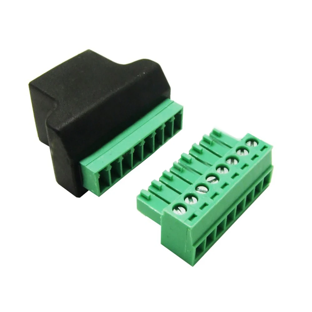 RJ45 Ethernet гнездовой до 8 PIN винтовой терминал конвертер разъем адаптер для Cctv