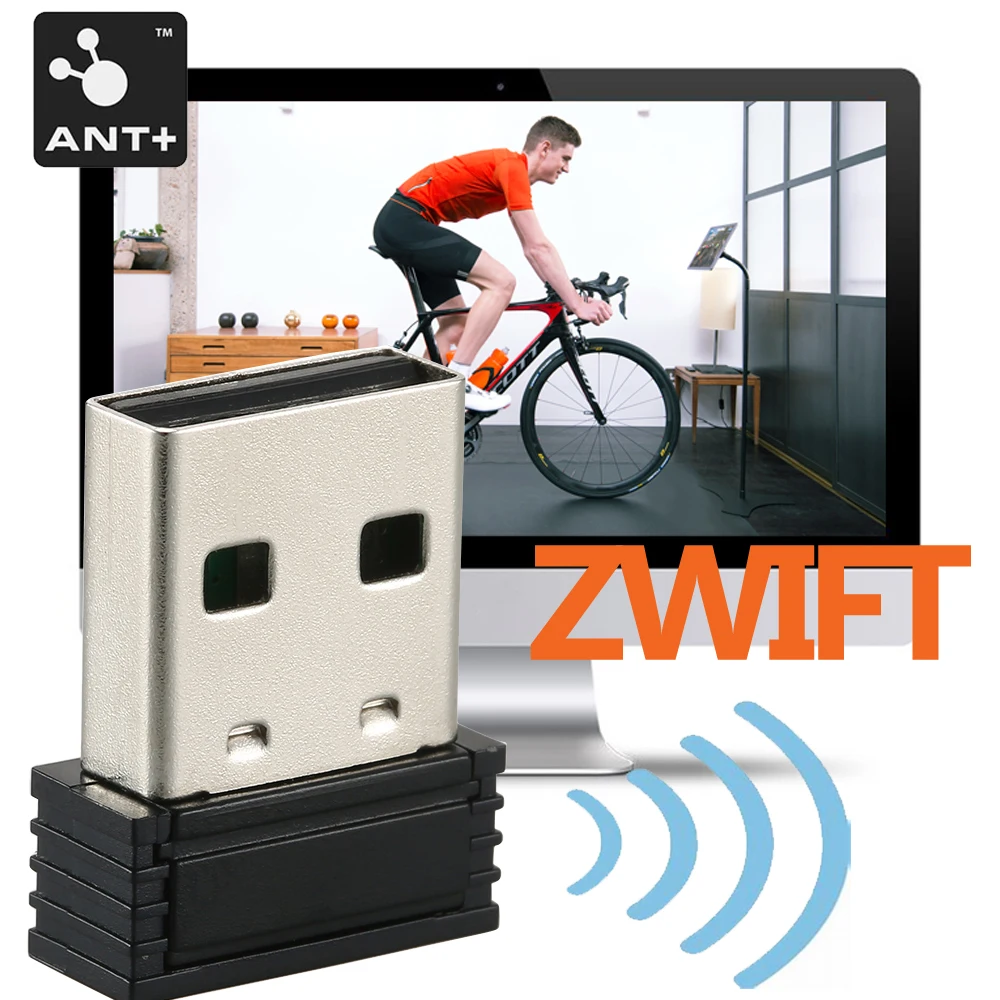 Беспроводной приемник ANT + USB для Garmin zwft Wahoo Bkool Onelap Micro ключ датчик адаптера