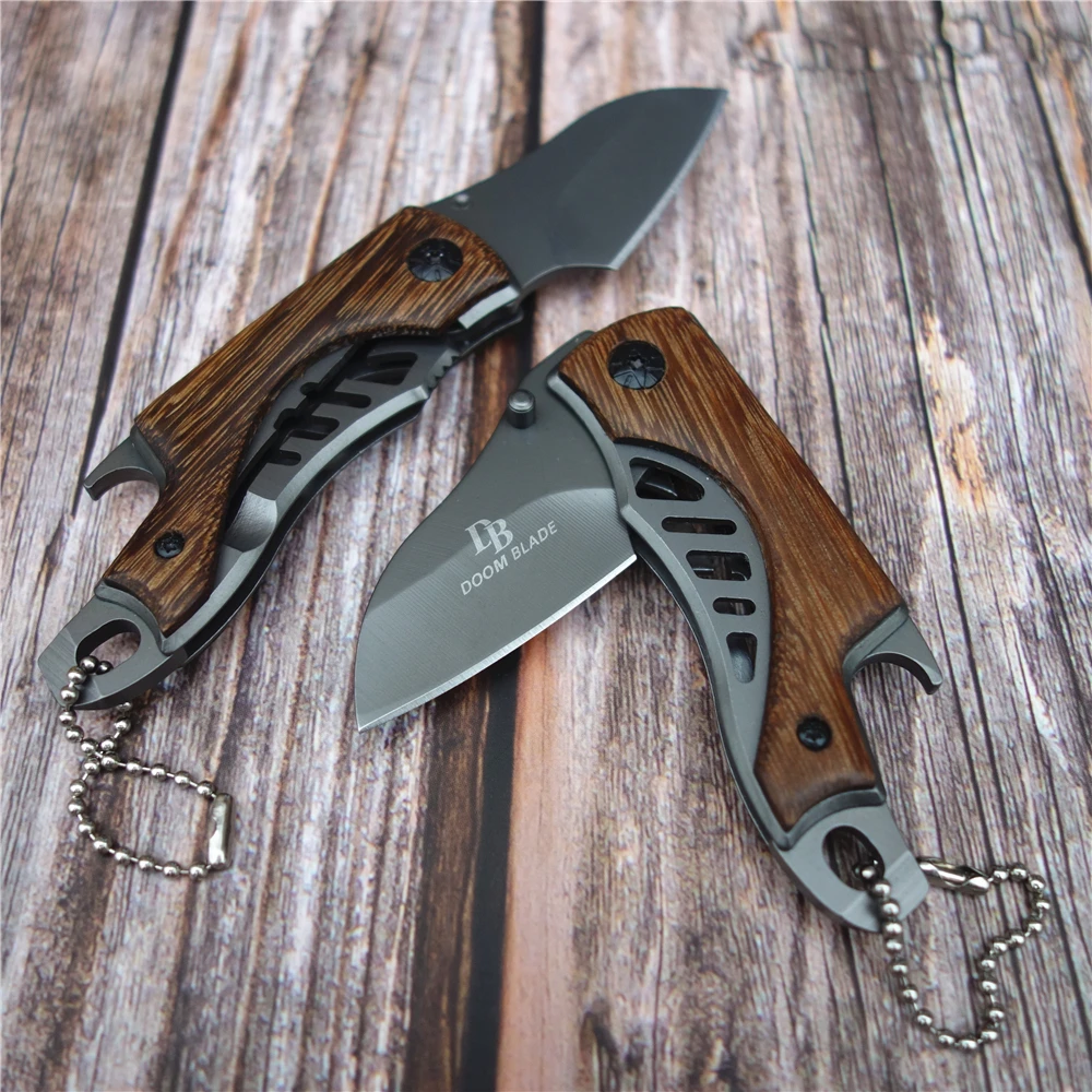 7CR18MOV мини карманный складной нож лезвие из черной титановой нержавеющей стали с