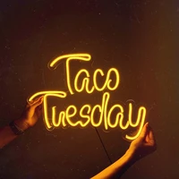 taco tuesday custom neon light sign led office store logo wall decor taco neon light business shop neon signs indoor outdoor