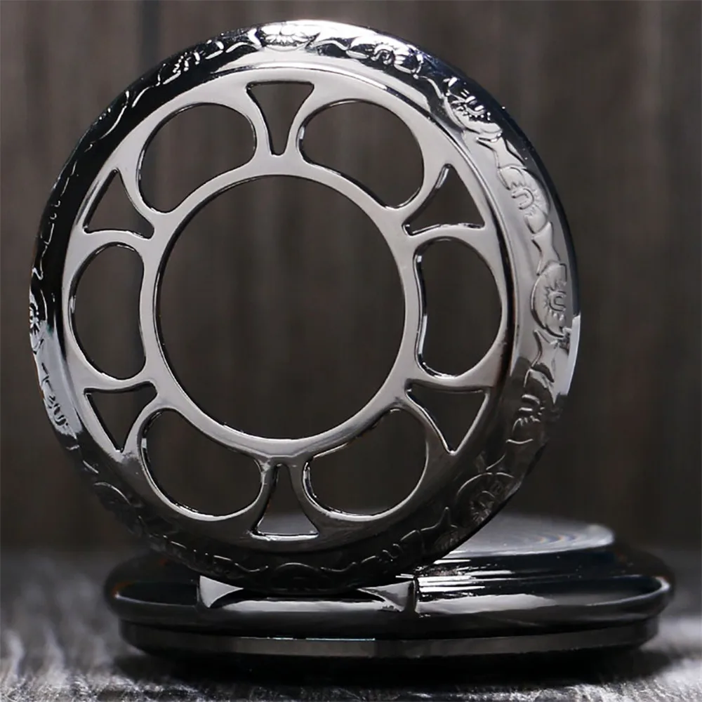 Retro Hollow Pumpkin Flower Mechanical Pocket Watch Vintage Pendant Clock Male Roman Numerals Display Hand Winding Timepiece