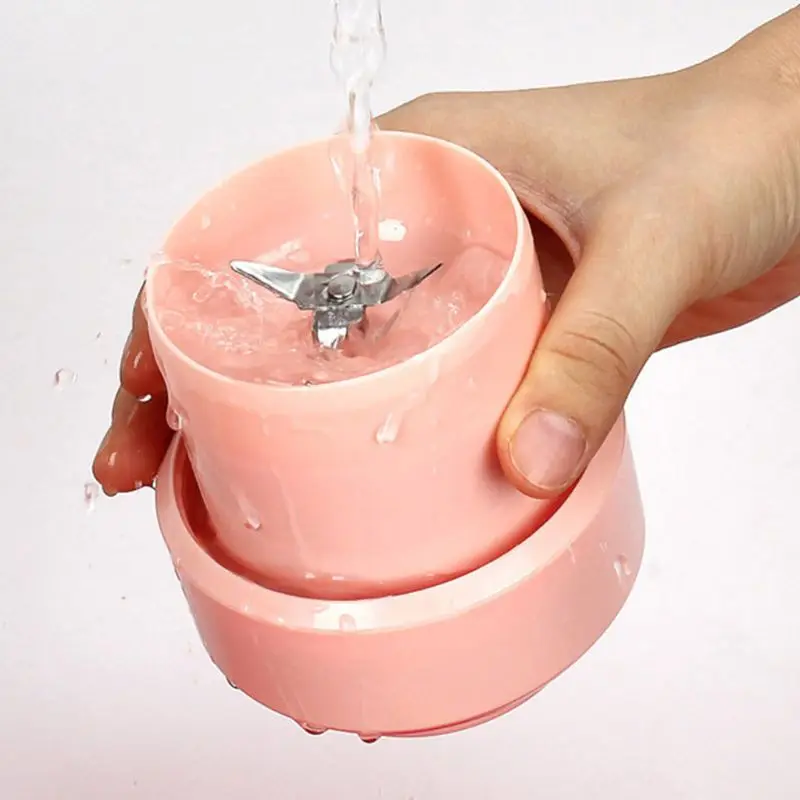 

500ML USB Fruit Juicer Portable Stainless Steel Blade Blender Mini USB Charging Fruit Juicer Cup for Home Use