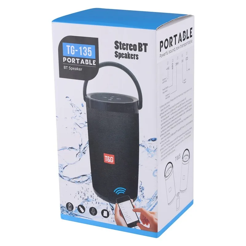 

20W Wireless Speaker Portable High Power Outdoor Portable Handle Fabric Subwoofer with 2400mAh Battery Soundbox Caixa De Som