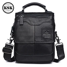 black 6507 Мужская сумка из натуральной кожи, сумка-мессенджер, сумки на плечо для мужчин, роскошная сумка, модная мужская сумка через плечо KSK - Цвет: black 6507