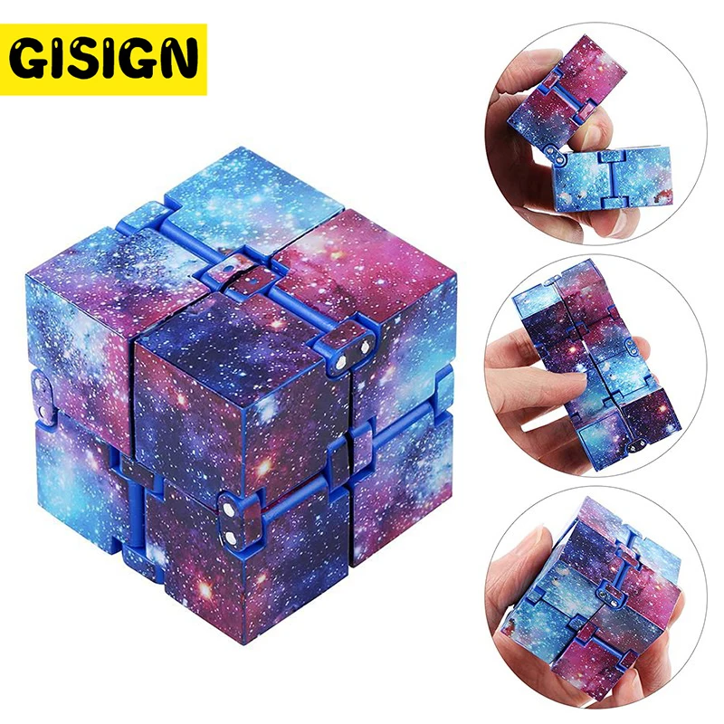 

Antistress Relax Adults Creative Infinite Magic Cube Hand Office Flip Cubic Puzzle Stop Stress Reliever Kid Four Corner Maze Toy