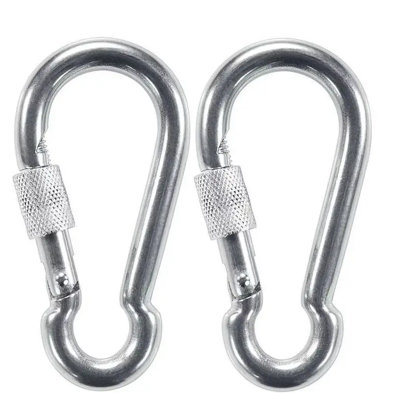 

10pcs Outdoor Camping Climbing Equipment Rescue Gear Safety Buckle With Lock Aluminium Hiking Mini Carabiner Hanging Keychain