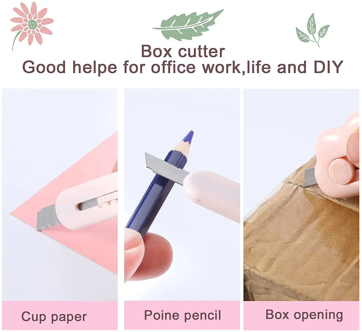 Симпатичные выдвижные боксеры кавайные карманные мини-ножи в виде кошачьей лапы