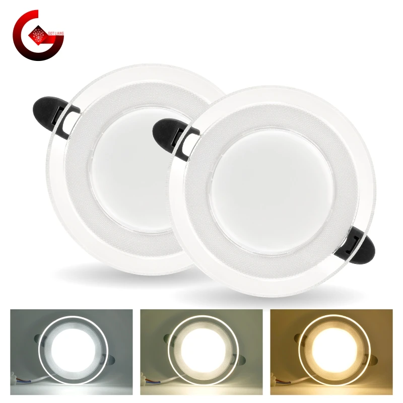 

3 Colors Changeable LED Downlight 6W LED Lamp 220V 230V 240V Spotlight Recessed Round Panel Light Indoor Lighting Down light