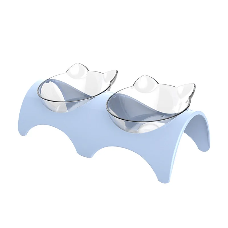 Двойные миски для домашних животных миска кошек кормушка воды питье кормление