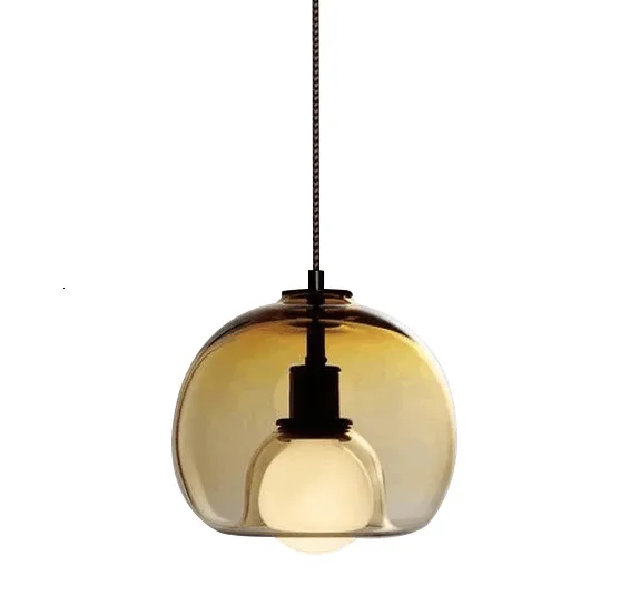 Восточное украшение интерьера светильник из янтарного стекла подвесной