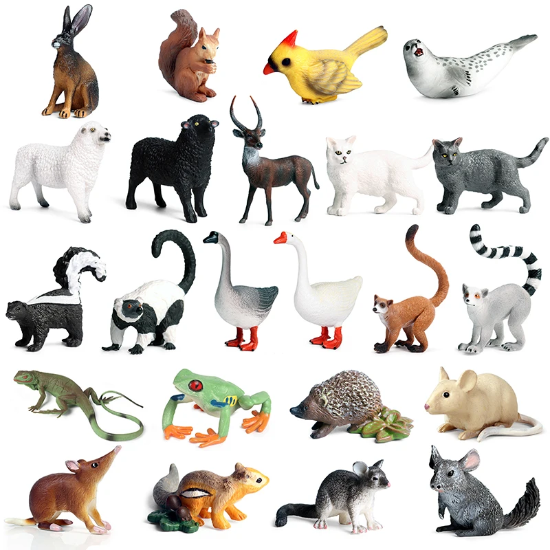 Экшн и игрушки дикая природа лес животное ПВХ Мини волк ревущий белый серый