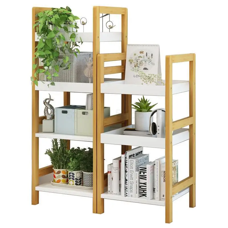 Деревянная полка простой Гостиная книжный шкаф спальня стеллаж для хранения