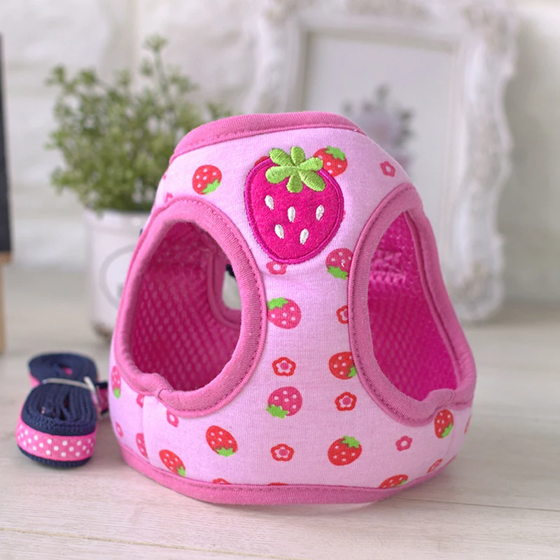 Мультяшная сетчатая нагрудная шлейка для собак из полиэстера милый ремень