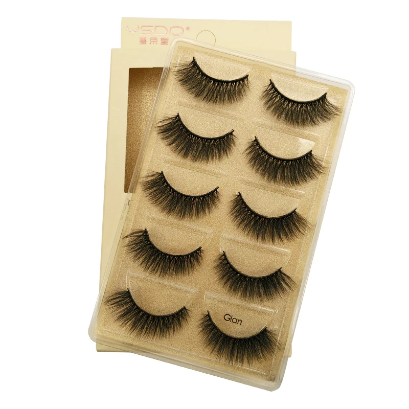 

Drop Shipping 5 Pairs 3D Mink Eyelashes Eye Makeup Beauty Full Strip Lashes