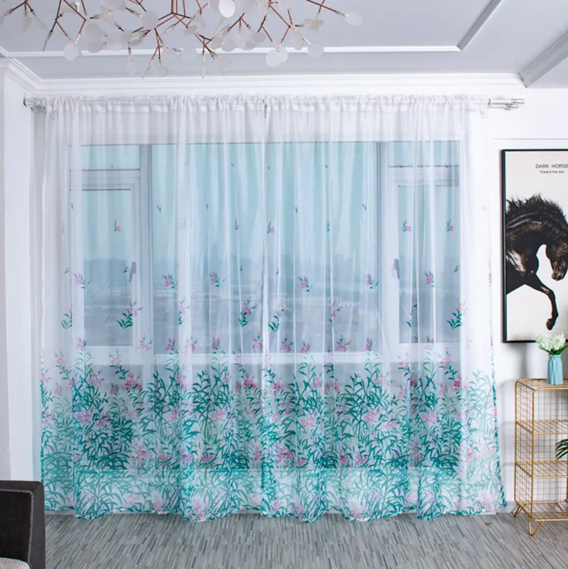 Прозрачные Занавески для окна занавески двери спальни вечерние элегантные