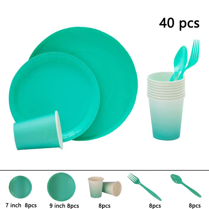 Водная утка зеленая защита окружающей среды одноразовая посуда украшение для