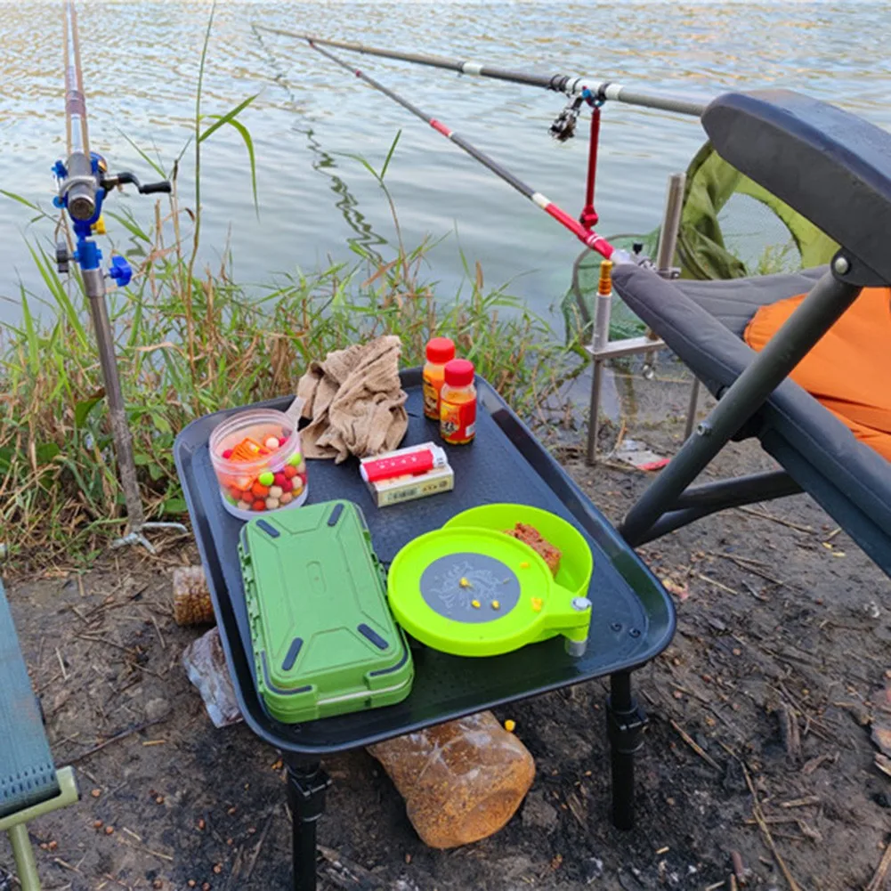 

Fishing Equipment Fishing Bait Table Portable Adjustable Collapsible Lightweight Non Slip Outdoor PVC Exquisite