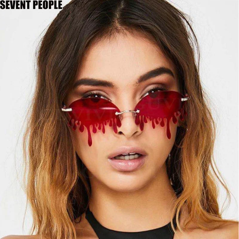 Очки солнцезащитные женские без оправы уникальные винтажные солнечные очки