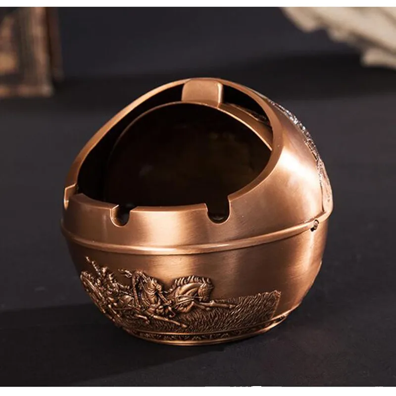 

Russia Retro castle Car Ashtray Flame Retardant Ash tray For Car Interior Accessories Auto Cigarette Smoke Cup Holder With lid