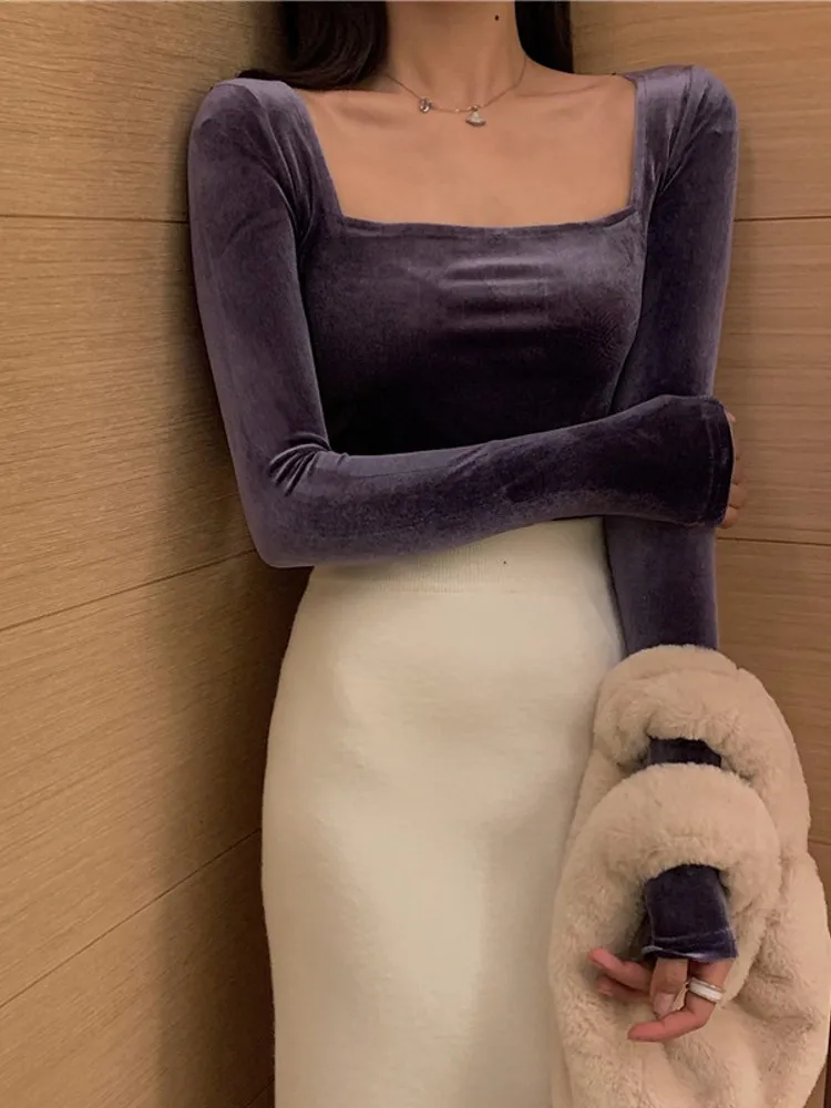 Бархатные блузки винтажные женские топы 2020 осенние рубашки с длинным рукавом