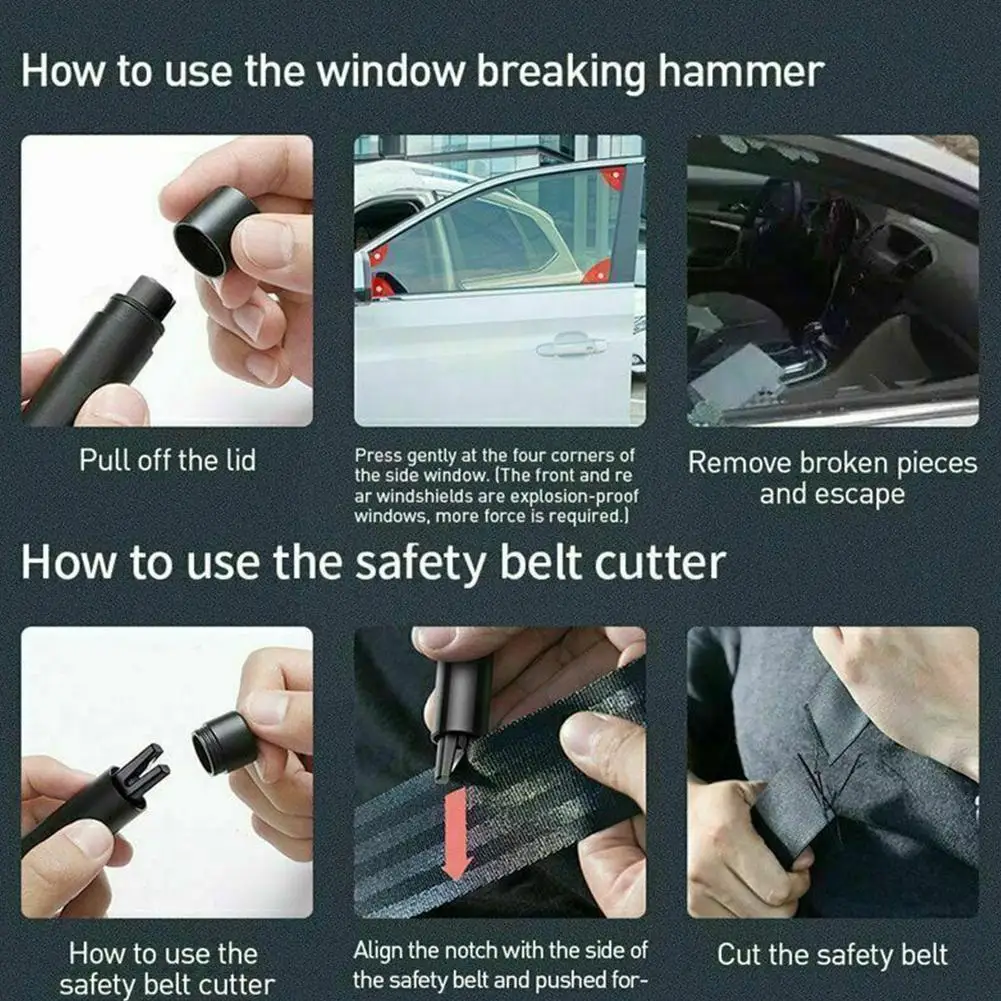 Car Safety Hammer Emergency Glass Window Breaker Belt Life-Saving Escape 1s Cutter Tool Seat broken Z4E9 | Автомобили и мотоциклы