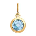 Подвеска SOKOLOV из золота с топазом, Золото, 585, Оригинальная продукция