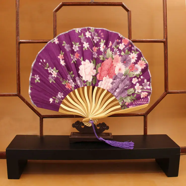 Складной веер в японском винтажном стиле для вечеривечерние танца Ручной Веер