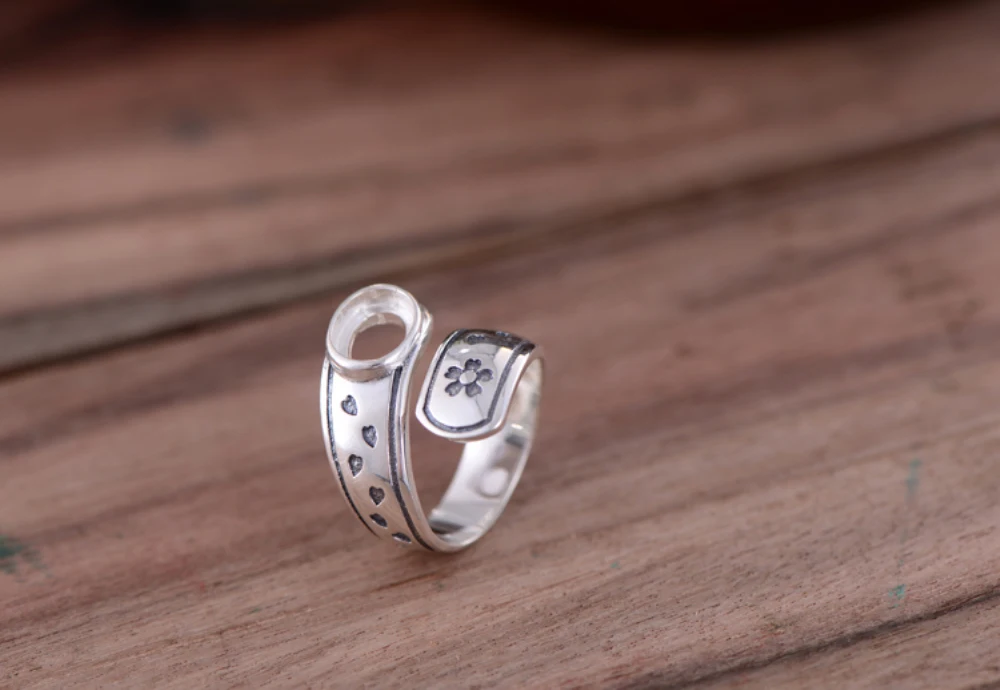 Кольцо без рисунка (6x8 мм овальное рисунка) регулируемое кольцо из тайского