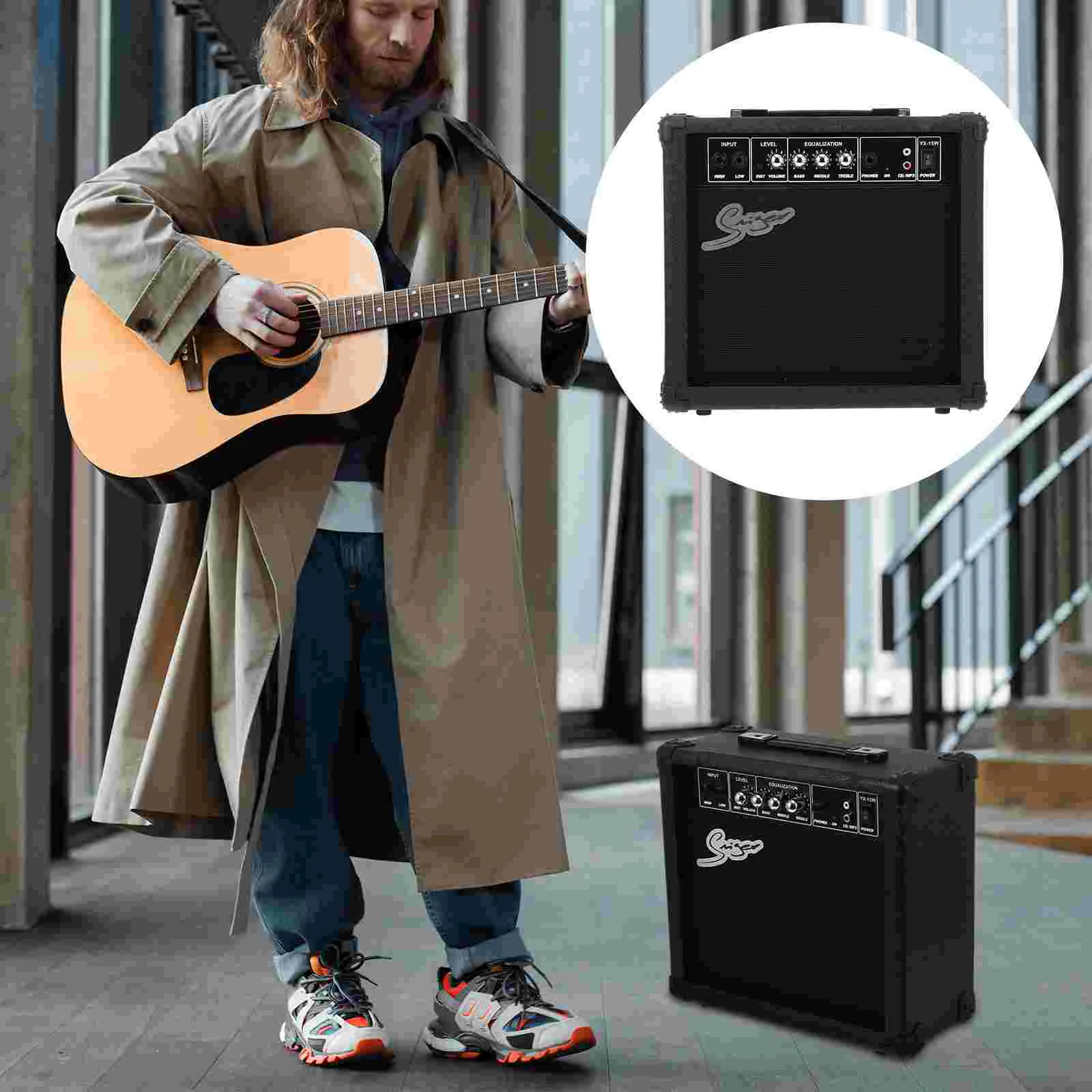 

1Set Durable Guitar Amplifier Guitar Amplifier for Outdoor Use Random Color