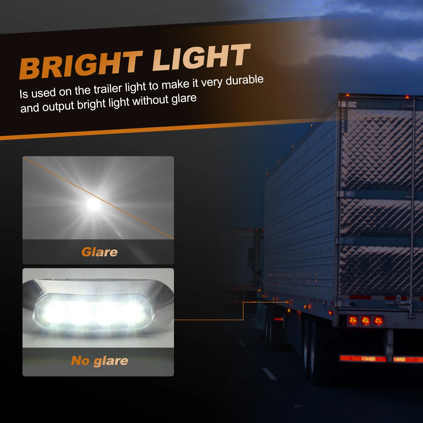 

4pcs LED Light Marker Light Side Marker 10-30V Truck Lamp for Pickup Truck