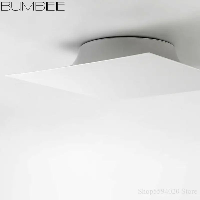 Современное простое акриловое потолочное освещение квадратные креативные