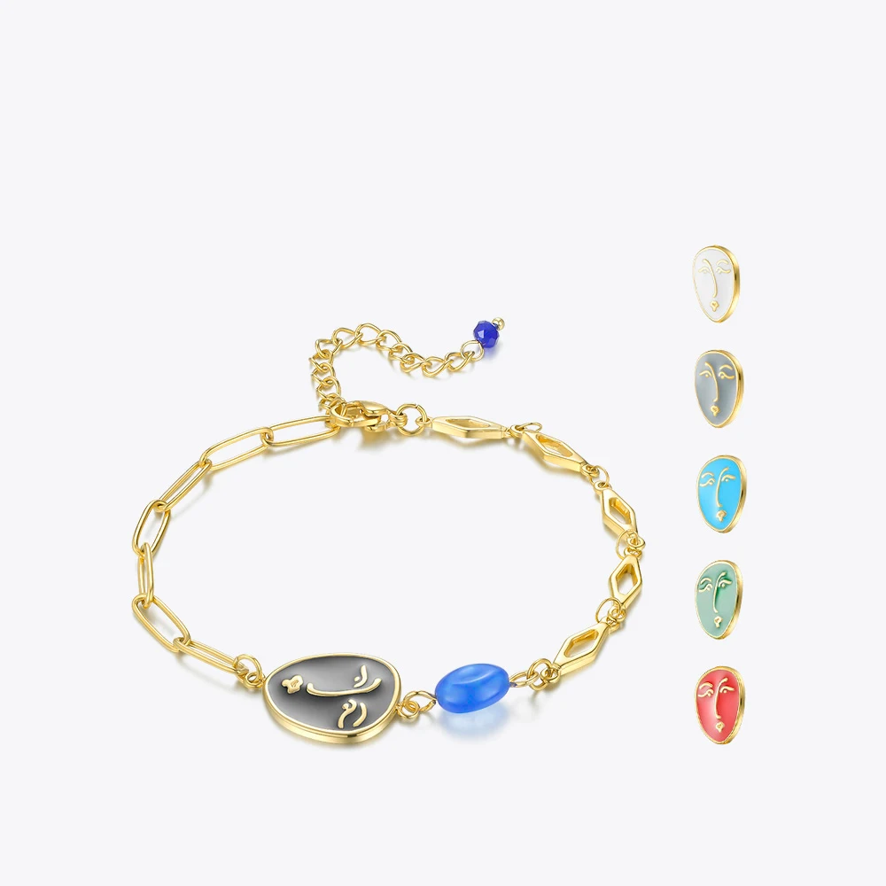 Женский браслет ENFASHION золотой из нержавеющей стали с геометрическим узором