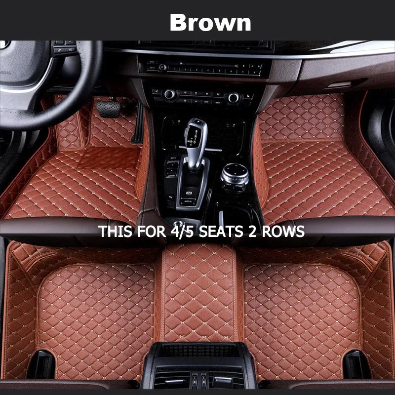 5 seats 2 rows Сделать изготовленный на заказ кожаный автомобильный коврик для Landrover Evoque RANGE ROVER велар(Land ROVER RANGE ROVER Discovery 3/4/5 freelander 2 Discovery Sport коврики для ног - Название цвета: 5 seats 2 rows