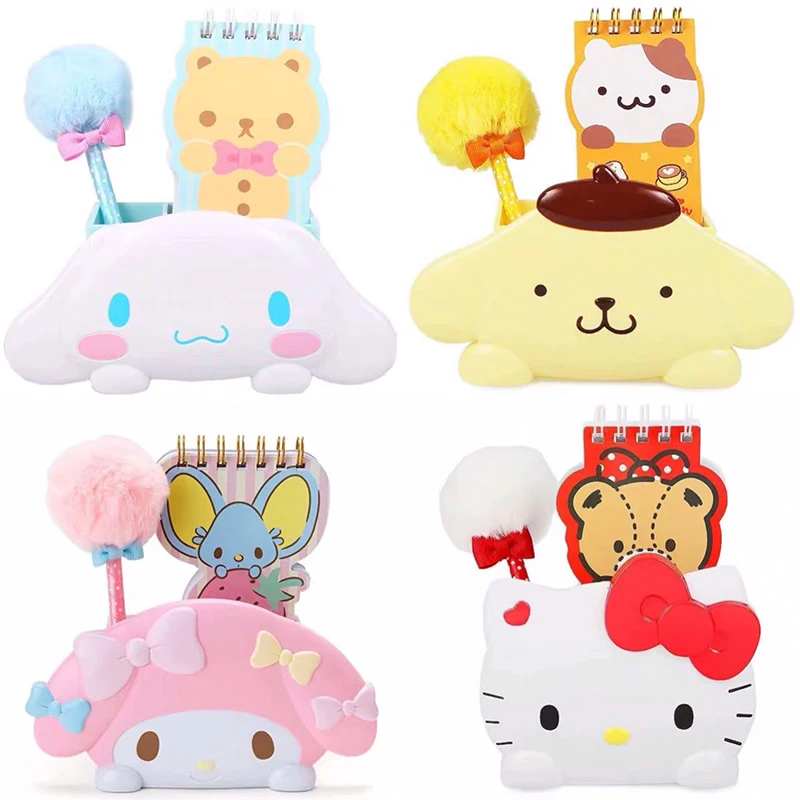 Japanese Kawaii Kittys Melody Cinnamorol Pomspurin Cartoon Anime Cute Desktop Pen Holder Piggy Bank Kids Toy Holiday Gifts