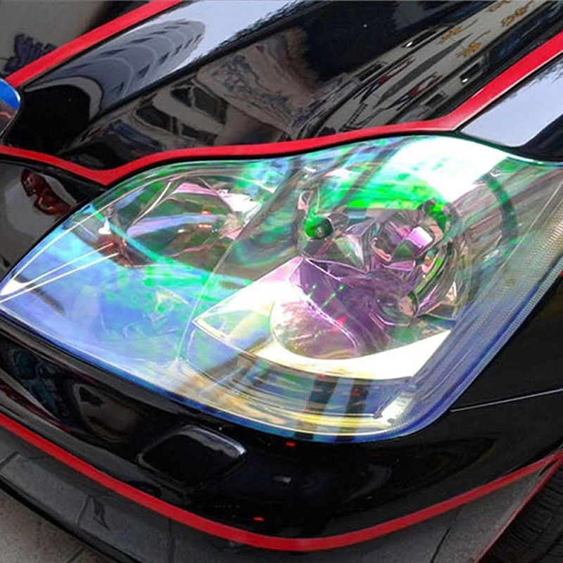 Chameleon color changing tint vinyl wrap sticker headlight film car light lamp Transparent Color PVC |