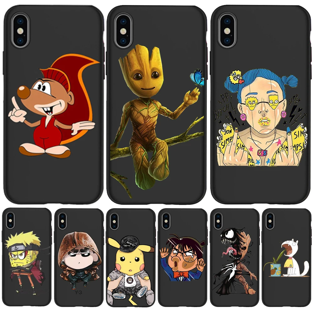 Яркий силиконовый чехол с изображением кошки Человека паука DC для iPhone 11 Pro Xr Xs Max X 6