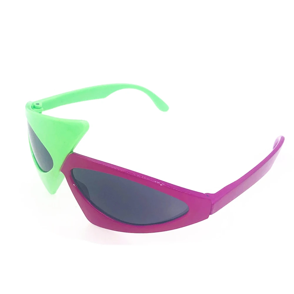 

Green Red Glasses Fancy Party Festival Sunglasses Hip Hop Unique Punk Roy Purdy Funny Shades 2022 Trending Product