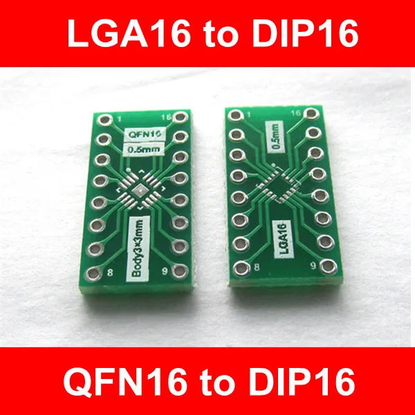 LGA16 to DIP16 QFN16 DIP переводная плата 0 5 мм Шаг штыря|Выключатели| |