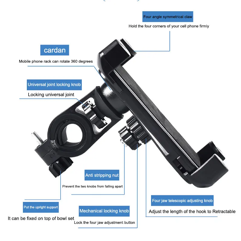 Новинка модный держатель для телефона на руль нескользящий 360 градусов вращается