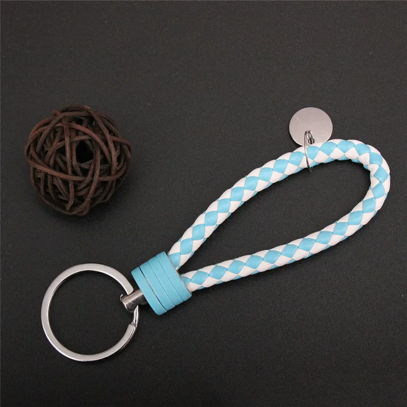 30 Цвета плетеный кожаный брелок для ключей из горного хрусталя цепочка DIY