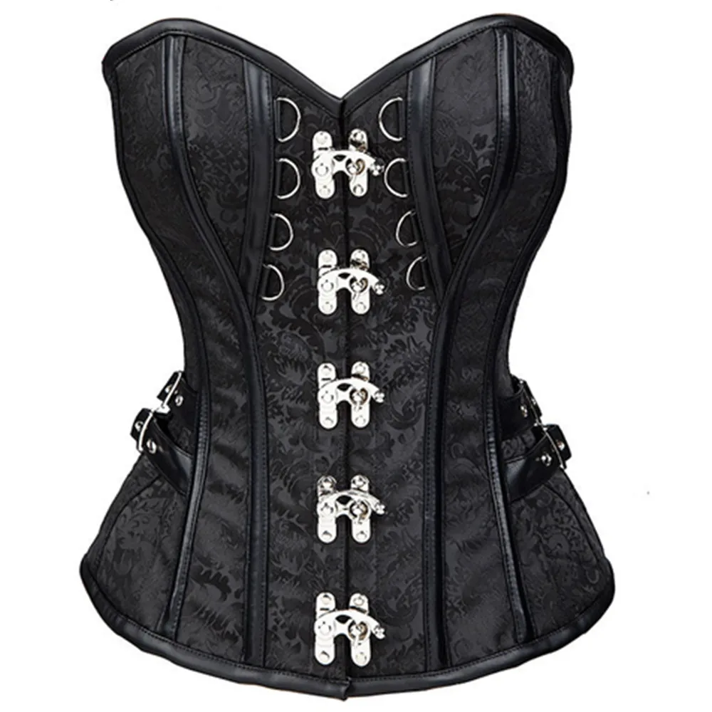 Корсет Overbust Корсеты с цветочным узором в стиле стимпанк корсет готический одежда