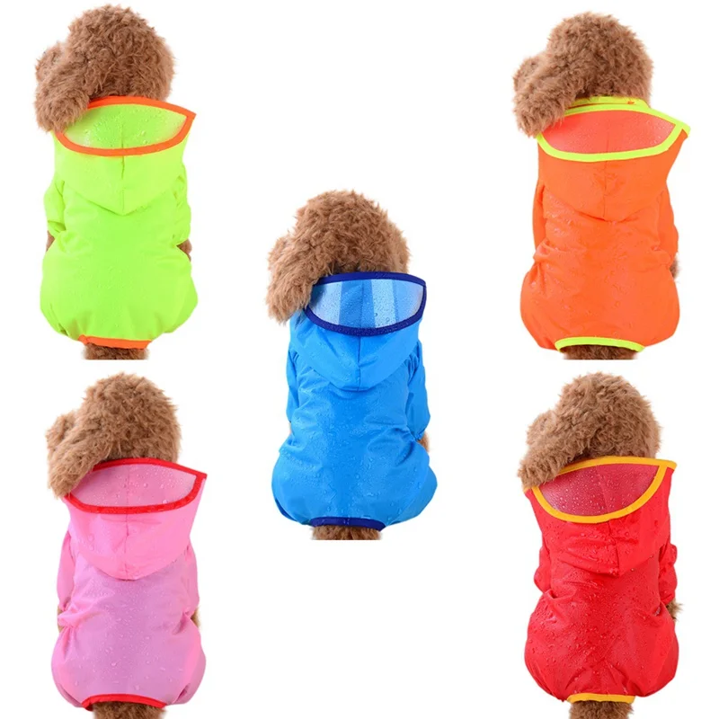 Waterproof Dog Raincoat Rain Cloth Colorful Clothes Supplies Pet Products Trench Cloak Costumes | Дом и сад