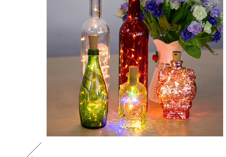 Светодиодный Корк светильник строка бутылка украшение для бара и вечеринки