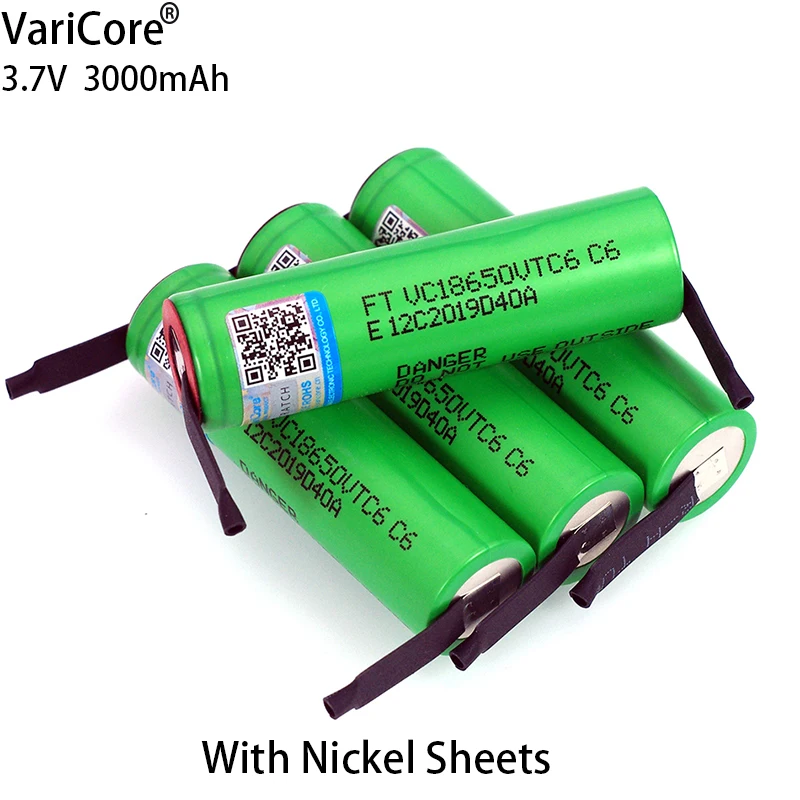 Аккумуляторная батарея VariCore литий-ионный аккумулятор 3 7 VTC6 3000 В 18650 мА · ч